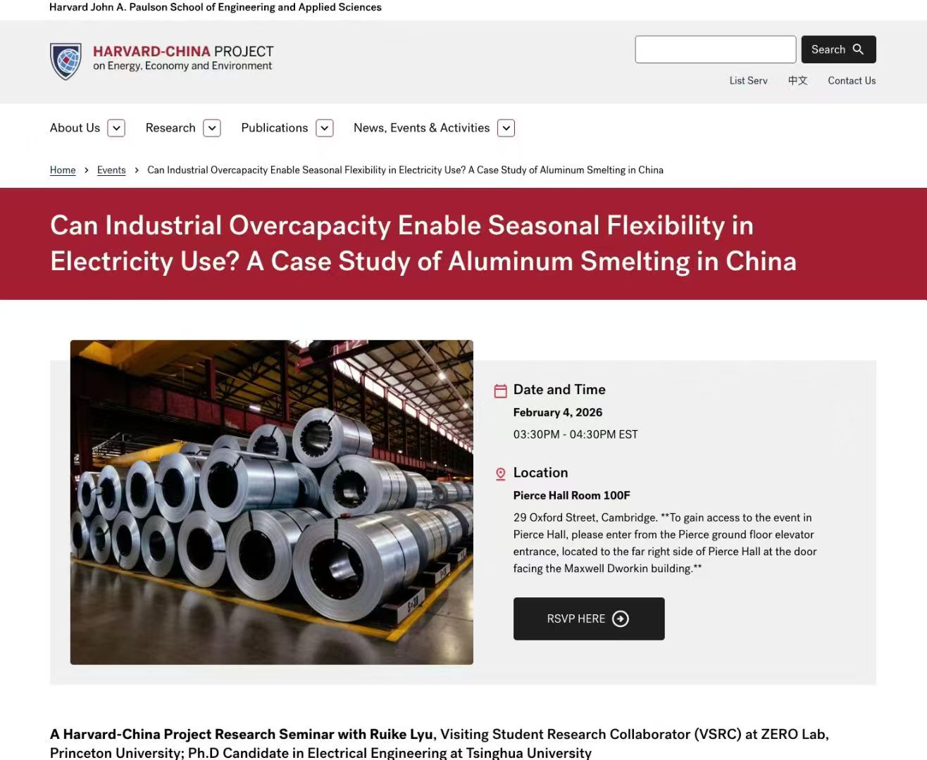 Harvard-China Project Seminar Page